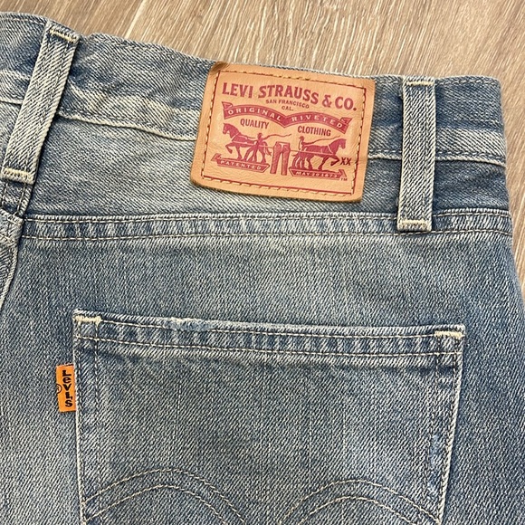 Levi’s Orange Tab Distressed Debim Shorts Size 26 - Picture 2 of 7